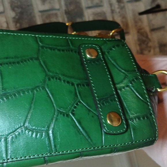 Coach "Ashley" Embossed Leather Croc Satchel - Green (H1275-F20346) - New Withou - Picture 8 of 8